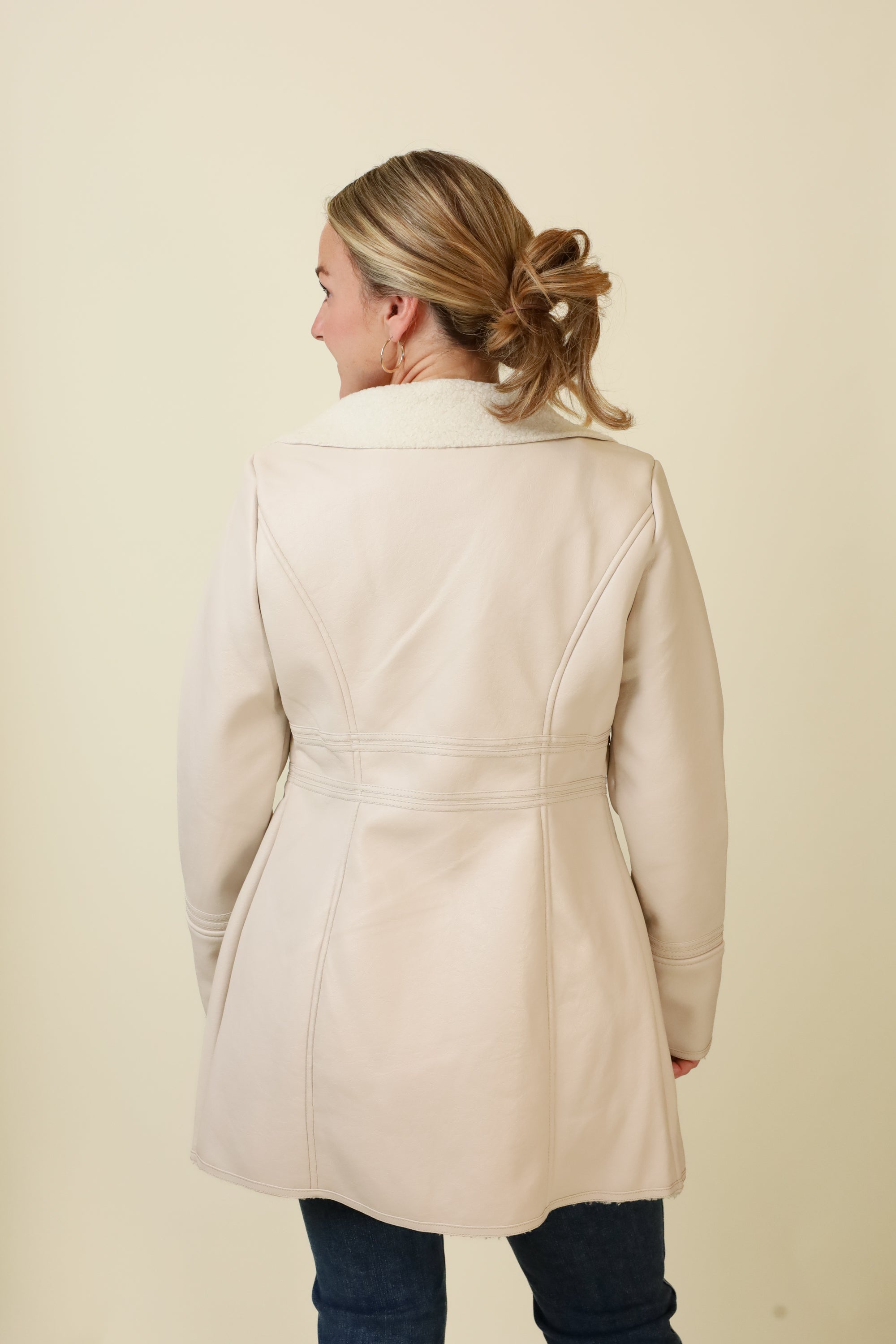 Feyra Faux Leather Coat-Outerwear-Vixen Collection, Day Spa and Women's Boutique Located in Seattle, Washington