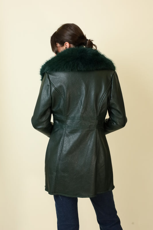 Feyra Faux Leather Coat-Outerwear-Vixen Collection, Day Spa and Women's Boutique Located in Seattle, Washington