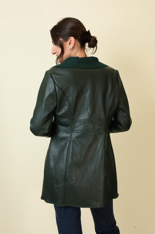 Feyra Faux Leather Coat-Outerwear-Vixen Collection, Day Spa and Women's Boutique Located in Seattle, Washington