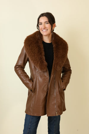 Feyra Faux Leather Coat-Coats-Vixen Collection, Day Spa and Women's Boutique Located in Seattle, Washington