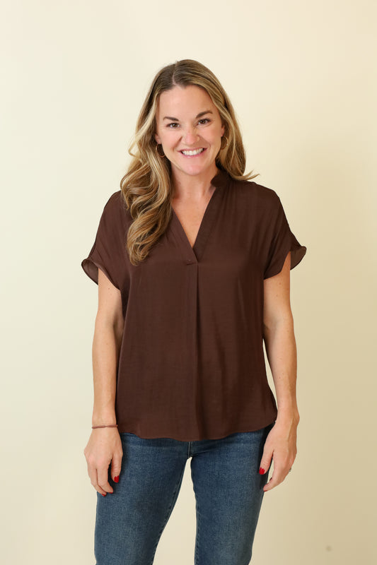 Mindy Top Naturals-Short Sleeves-Vixen Collection, Day Spa and Women's Boutique Located in Seattle, Washington