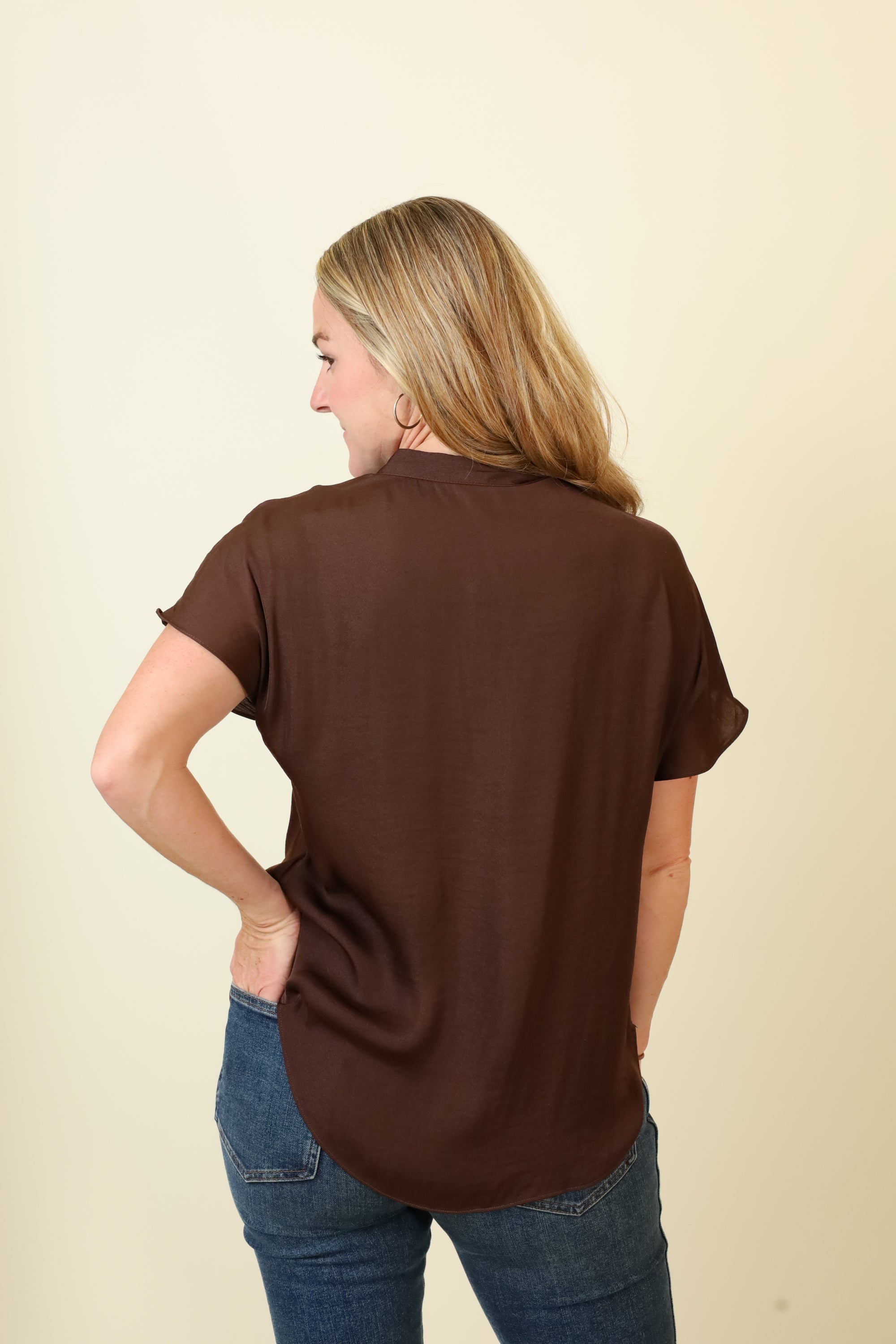 Mindy Top Naturals-Short Sleeves-Vixen Collection, Day Spa and Women's Boutique Located in Seattle, Washington
