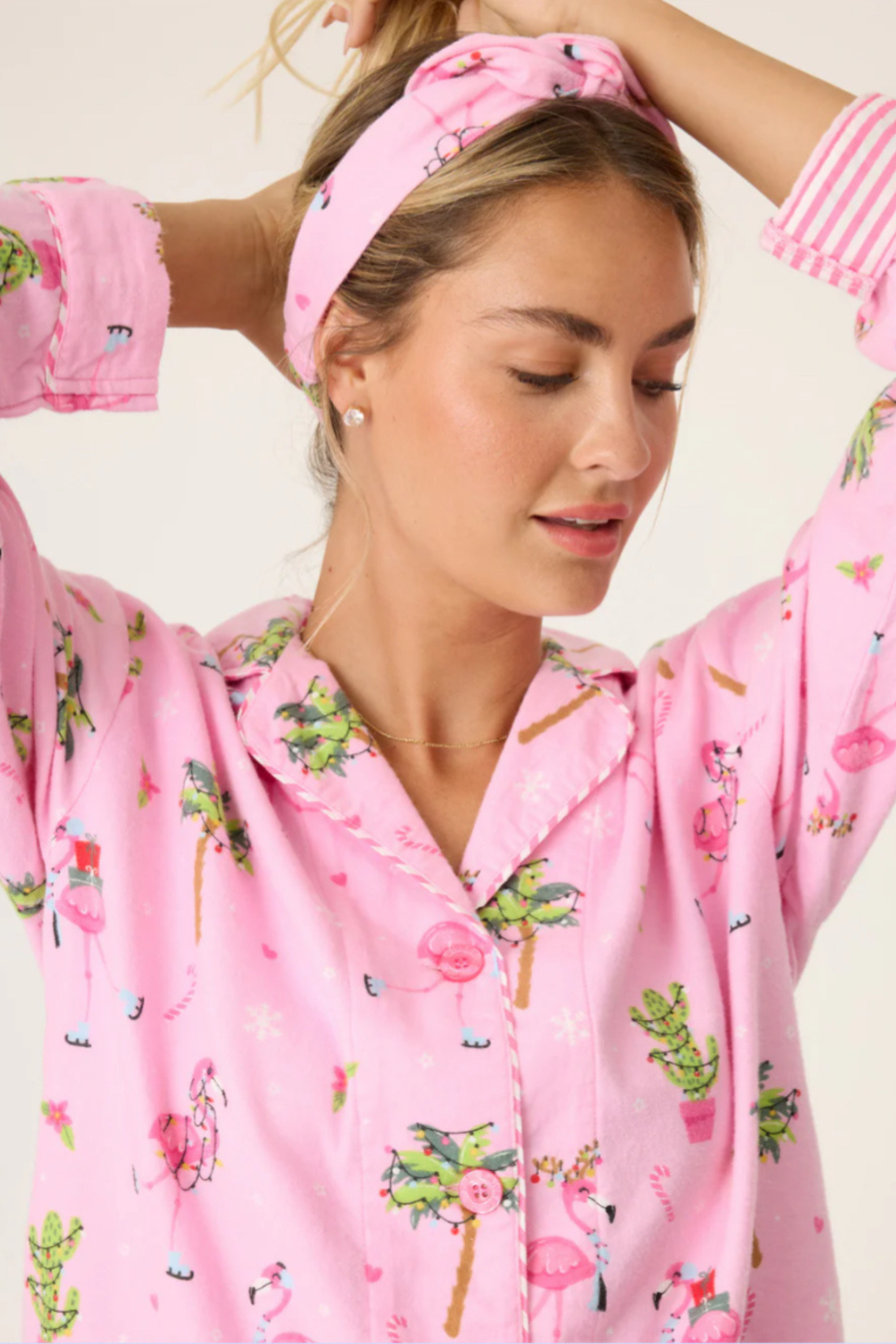 Flamingo Flannel PJ Set-Loungewear Set-Vixen Collection, Day Spa and Women's Boutique Located in Seattle, Washington