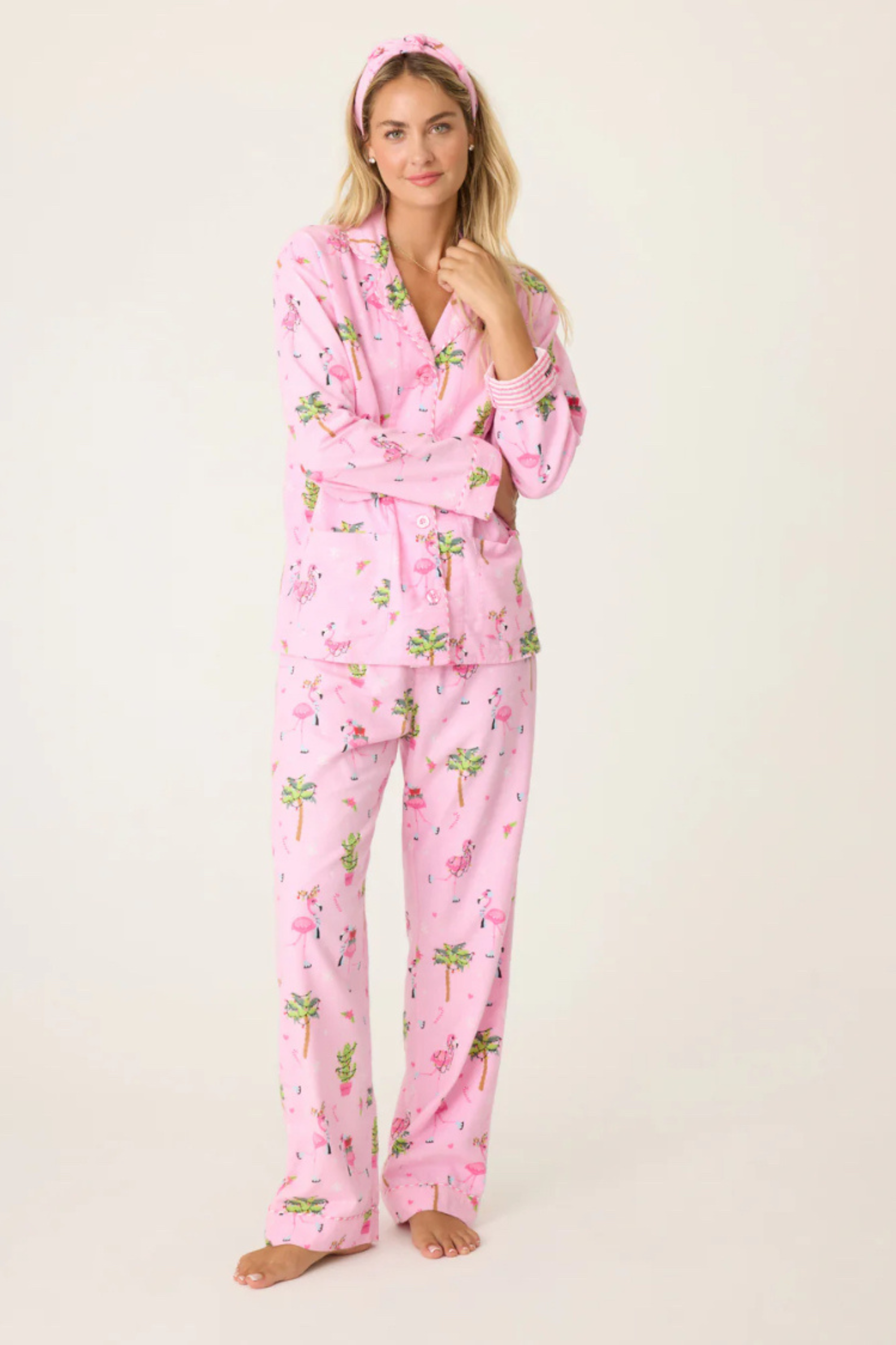 Flamingo Flannel PJ Set-Loungewear Set-Vixen Collection, Day Spa and Women's Boutique Located in Seattle, Washington