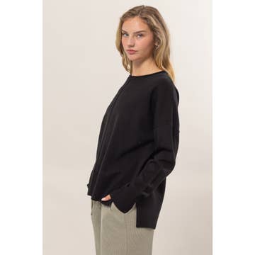 Warm Stride Ribbed Pullover-Sweaters-Vixen Collection, Day Spa and Women's Boutique Located in Seattle, Washington