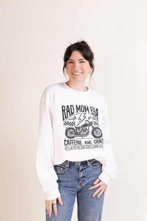 Rad Mom Era Graphic Sweatshirt-Sweatshirts-Vixen Collection, Day Spa and Women's Boutique Located in Seattle, Washington
