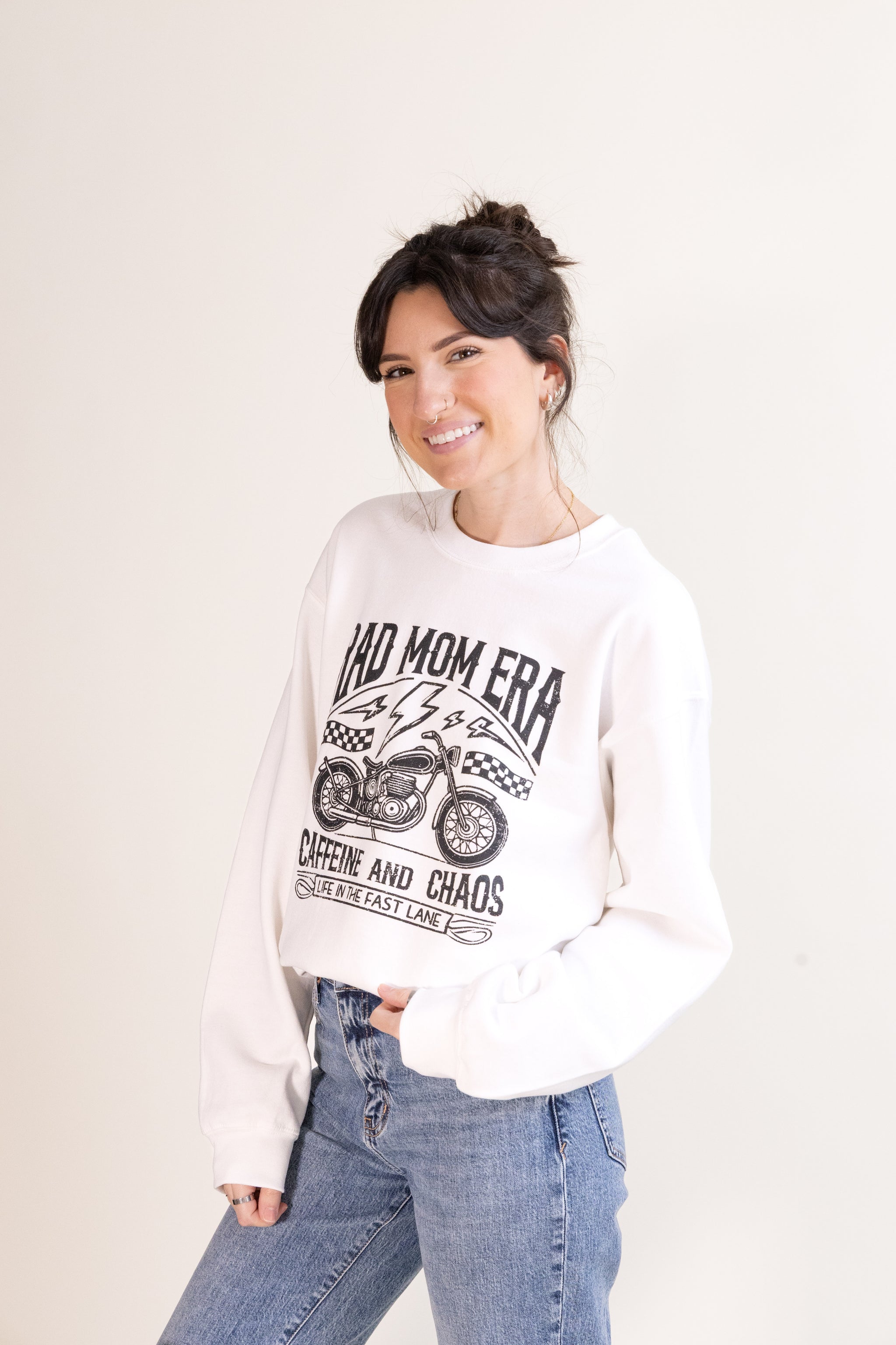 Rad Mom Era Graphic Sweatshirt-Sweatshirts-Vixen Collection, Day Spa and Women's Boutique Located in Seattle, Washington