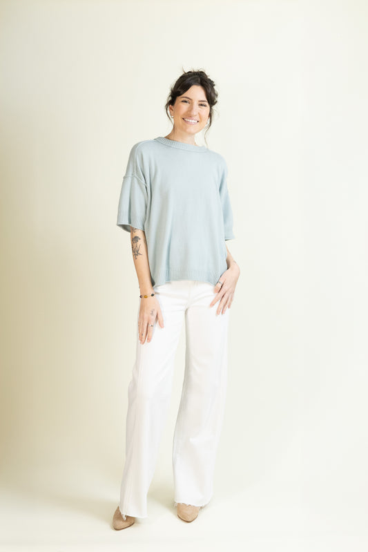 Verona Cashmere Tee-Short Sleeves-Vixen Collection, Day Spa and Women's Boutique Located in Seattle, Washington