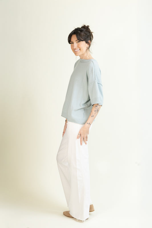 Verona Cashmere Tee-Short Sleeves-Vixen Collection, Day Spa and Women's Boutique Located in Seattle, Washington