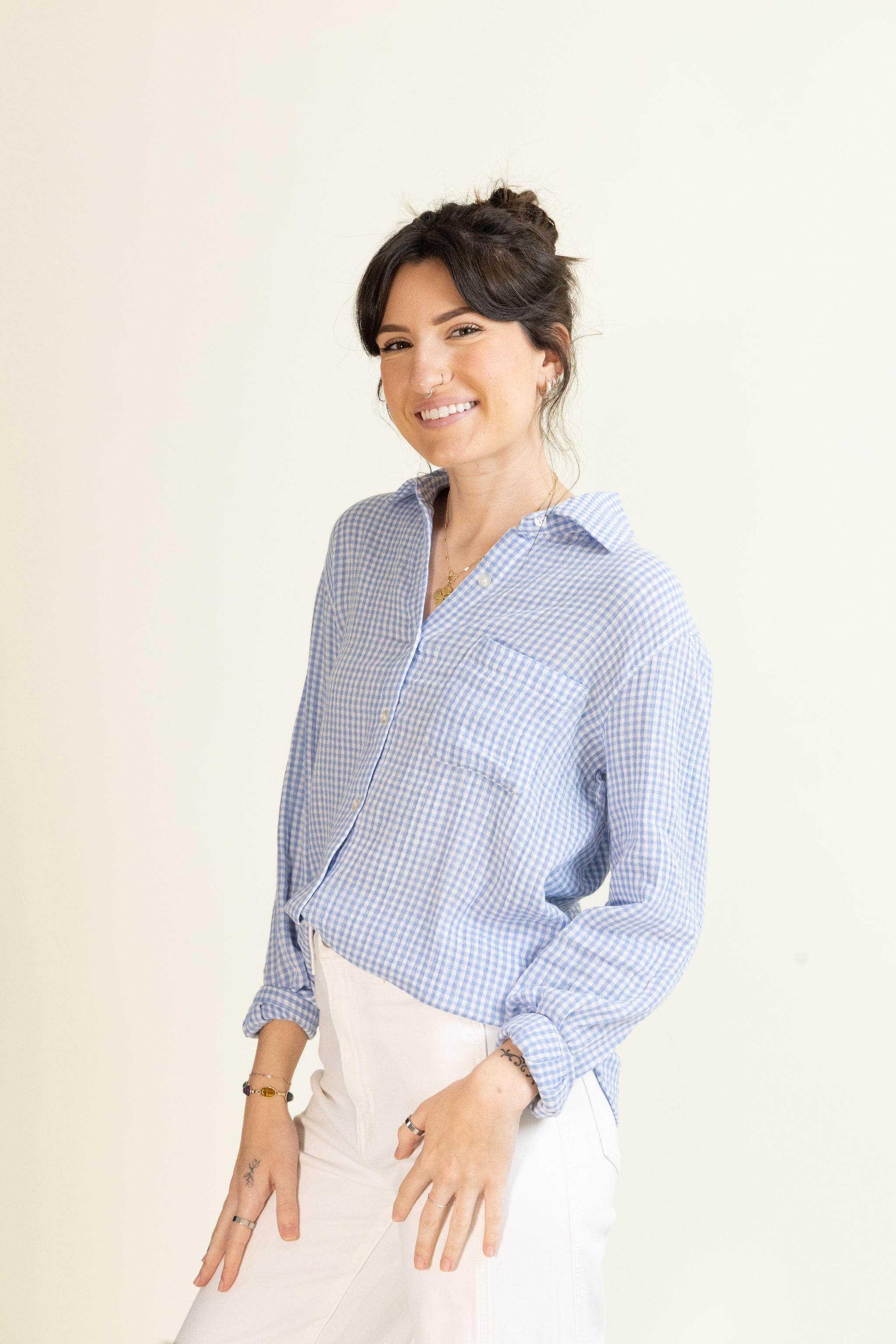 Classic Gingham Top-Tops-Vixen Collection, Day Spa and Women's Boutique Located in Seattle, Washington