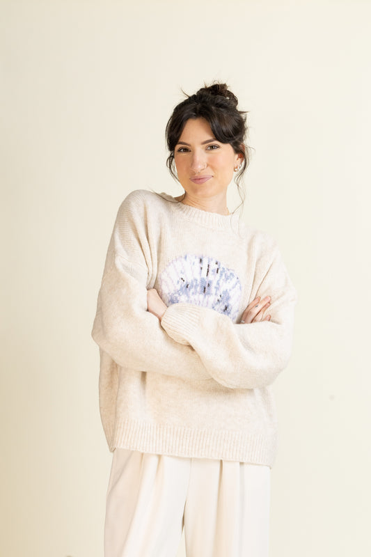 Seashells on the Shore Sweater-Sweaters-Vixen Collection, Day Spa and Women's Boutique Located in Seattle, Washington