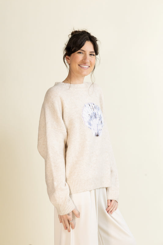 Seashells on the Shore Sweater-Sweaters-Vixen Collection, Day Spa and Women's Boutique Located in Seattle, Washington