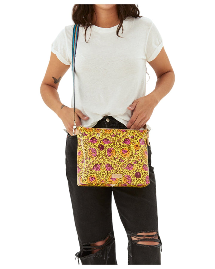 Consuela Yellow Floral Crossbody Bag | Vixen Collection