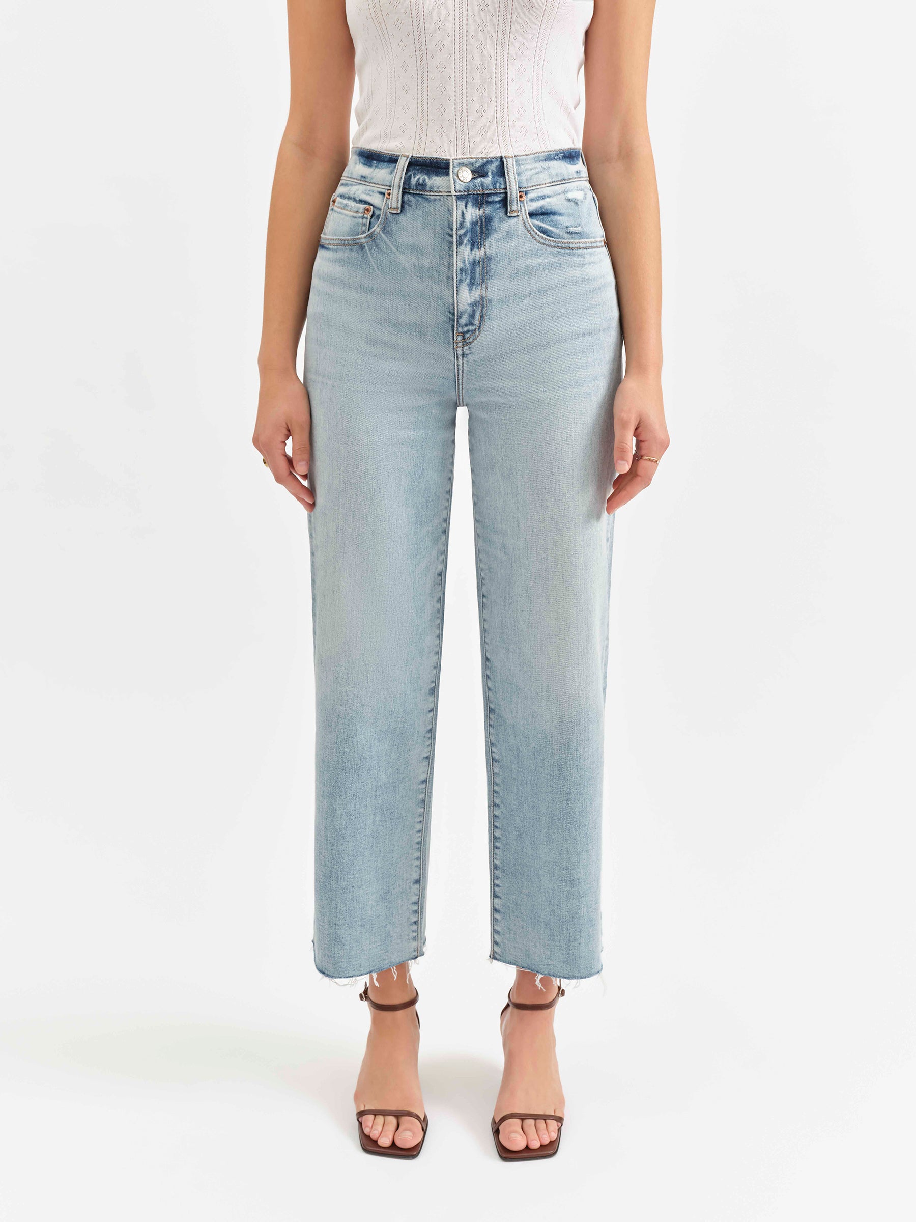 Daze Pleaser High Rise Wide Ankle Jeans-Denim-Vixen Collection, Day Spa and Women's Boutique Located in Seattle, Washington