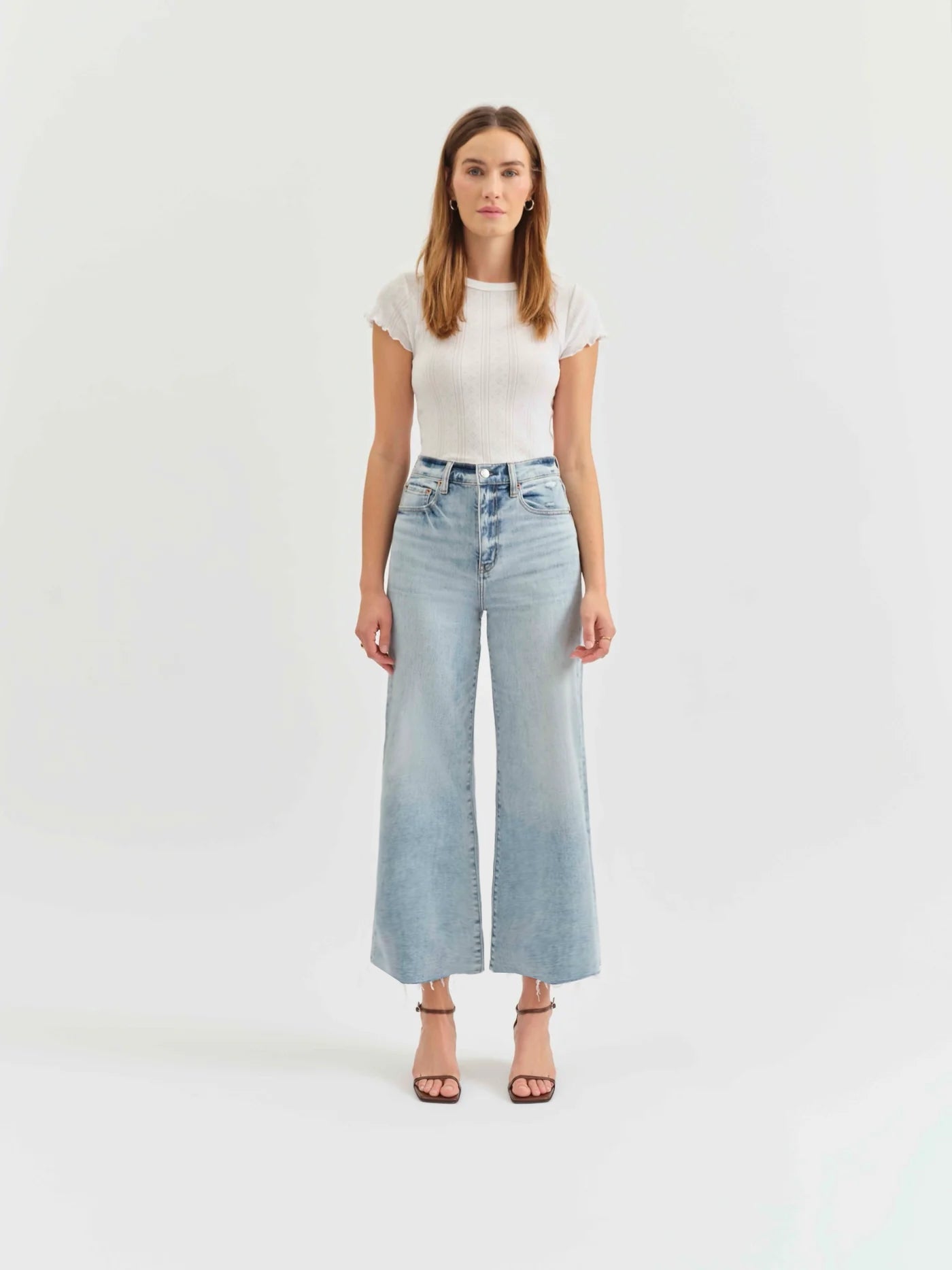 Daze Pleaser High Rise Wide Ankle Jeans-Denim-Vixen Collection, Day Spa and Women's Boutique Located in Seattle, Washington