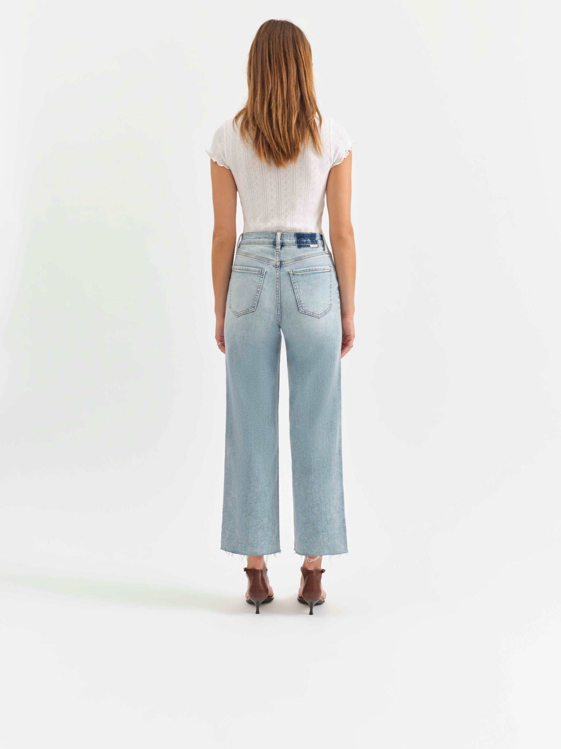 Daze Pleaser High Rise Wide Ankle Jeans-Denim-Vixen Collection, Day Spa and Women's Boutique Located in Seattle, Washington