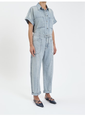 Villa Drawstring Barrel Leg-Denim-Vixen Collection, Day Spa and Women's Boutique Located in Seattle, Washington