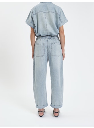 Villa Drawstring Barrel Leg-Denim-Vixen Collection, Day Spa and Women's Boutique Located in Seattle, Washington