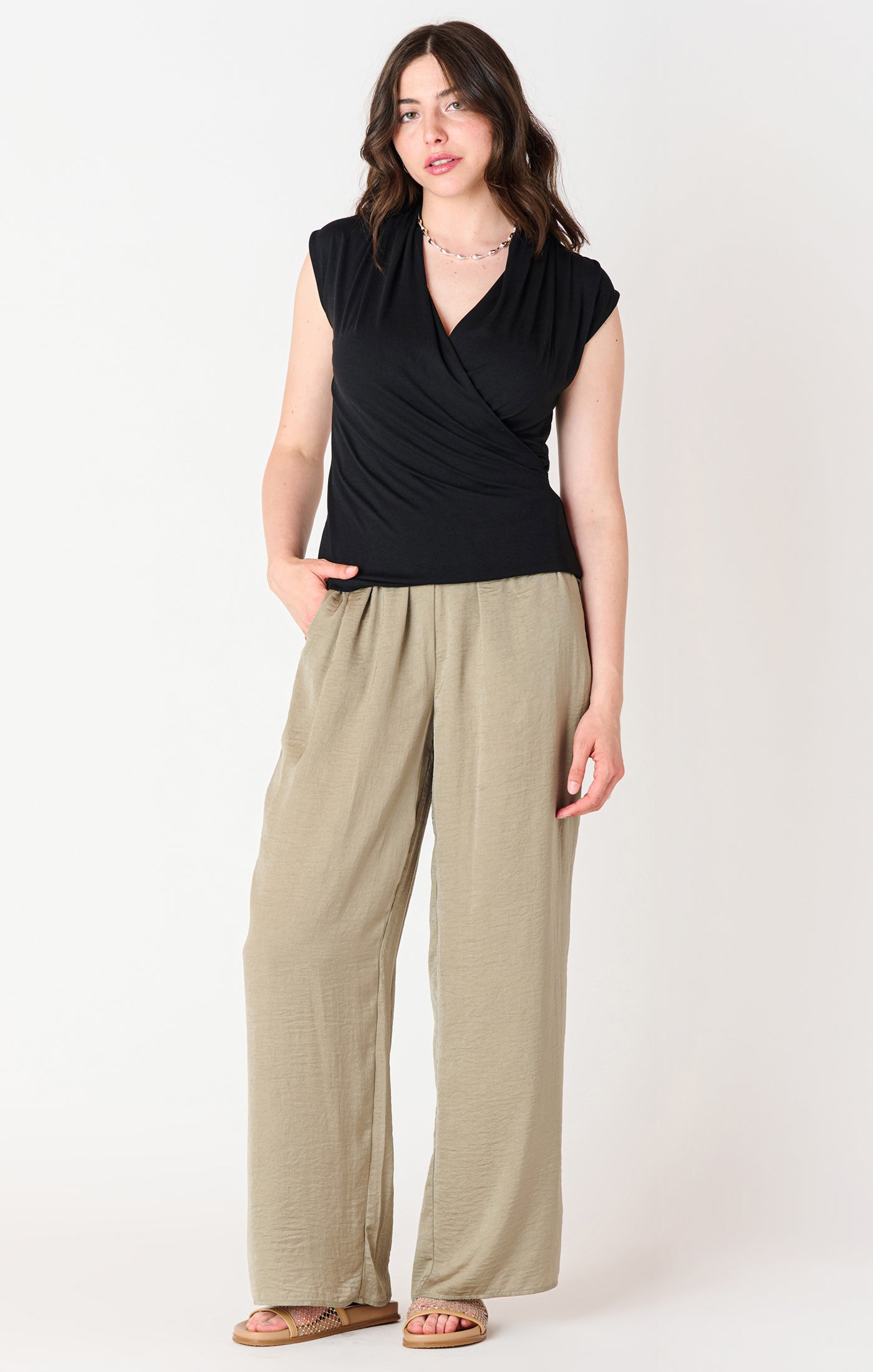 Eliana Draped Tank-Tank Tops-Vixen Collection, Day Spa and Women's Boutique Located in Seattle, Washington