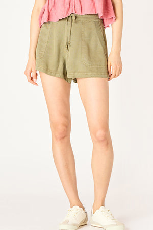 Olive Shorts-Shorts-Vixen Collection, Day Spa and Women's Boutique Located in Seattle, Washington