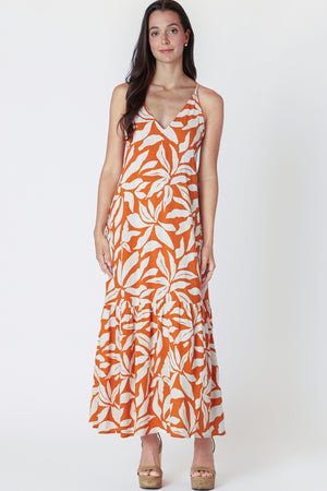 Palm Leaf Maxi Dress-Dresses-Vixen Collection, Day Spa and Women's Boutique Located in Seattle, Washington