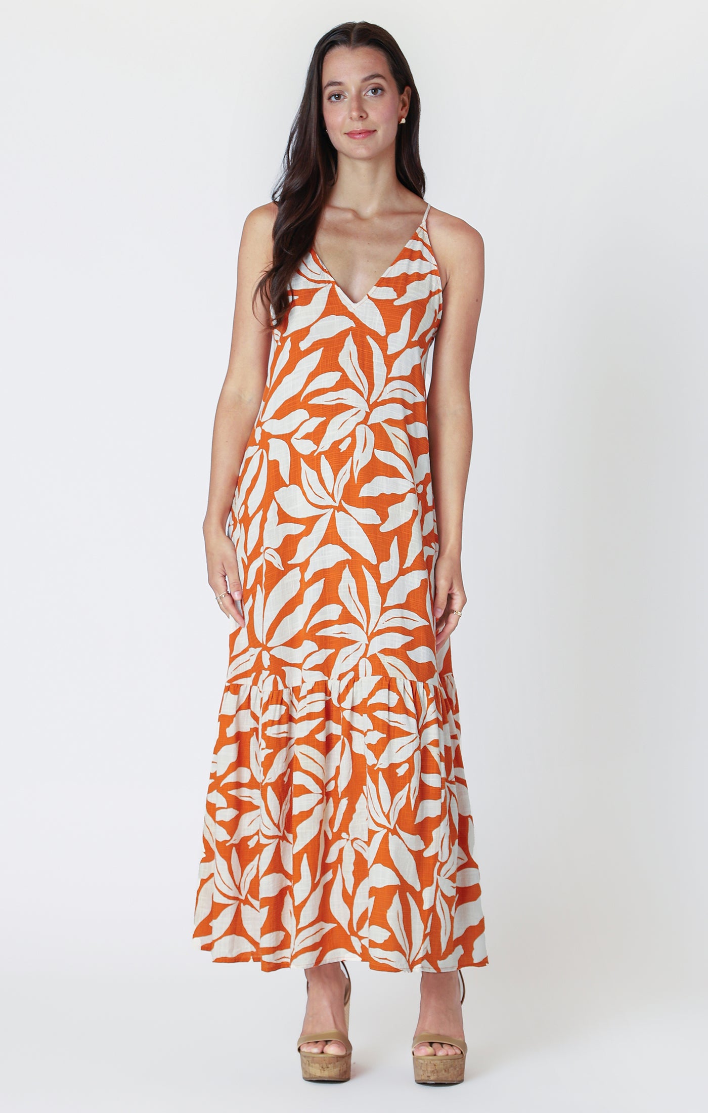 Palm Leaf Maxi Dress-Dresses-Vixen Collection, Day Spa and Women's Boutique Located in Seattle, Washington