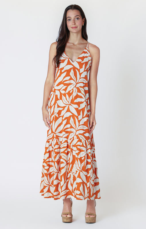 Palm Leaf Maxi Dress-Dresses-Vixen Collection, Day Spa and Women's Boutique Located in Seattle, Washington