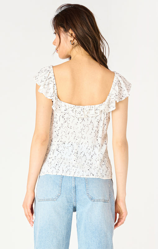 Blythe Ruffle Top-Short Sleeves-Vixen Collection, Day Spa and Women's Boutique Located in Seattle, Washington