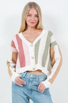 Dream In Color Stripe Cardigan-Cardigans-Vixen Collection, Day Spa and Women's Boutique Located in Seattle, Washington