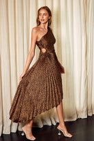 Sahara Nights Pleated Maxi Dress-Dresses-Vixen Collection, Day Spa and Women's Boutique Located in Seattle, Washington