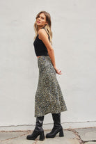 Wild Side Midi Skirt-Skirts-Vixen Collection, Day Spa and Women's Boutique Located in Seattle, Washington