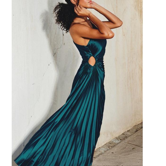 Valencia Pleated Maxi Dress-Dresses-Vixen Collection, Day Spa and Women's Boutique Located in Seattle, Washington