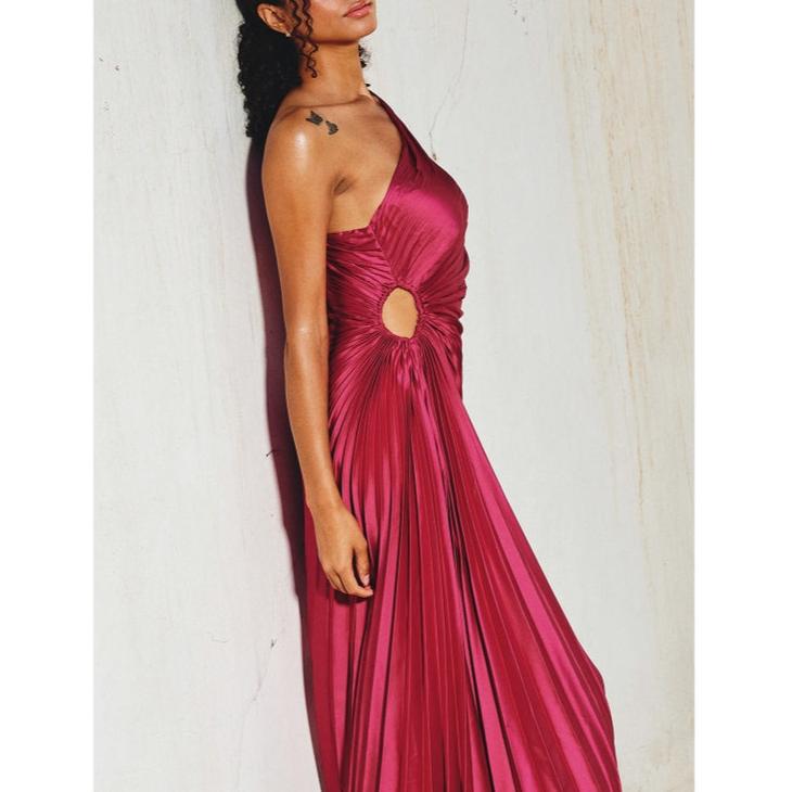 Valencia Pleated Maxi Dress-Dresses-Vixen Collection, Day Spa and Women's Boutique Located in Seattle, Washington