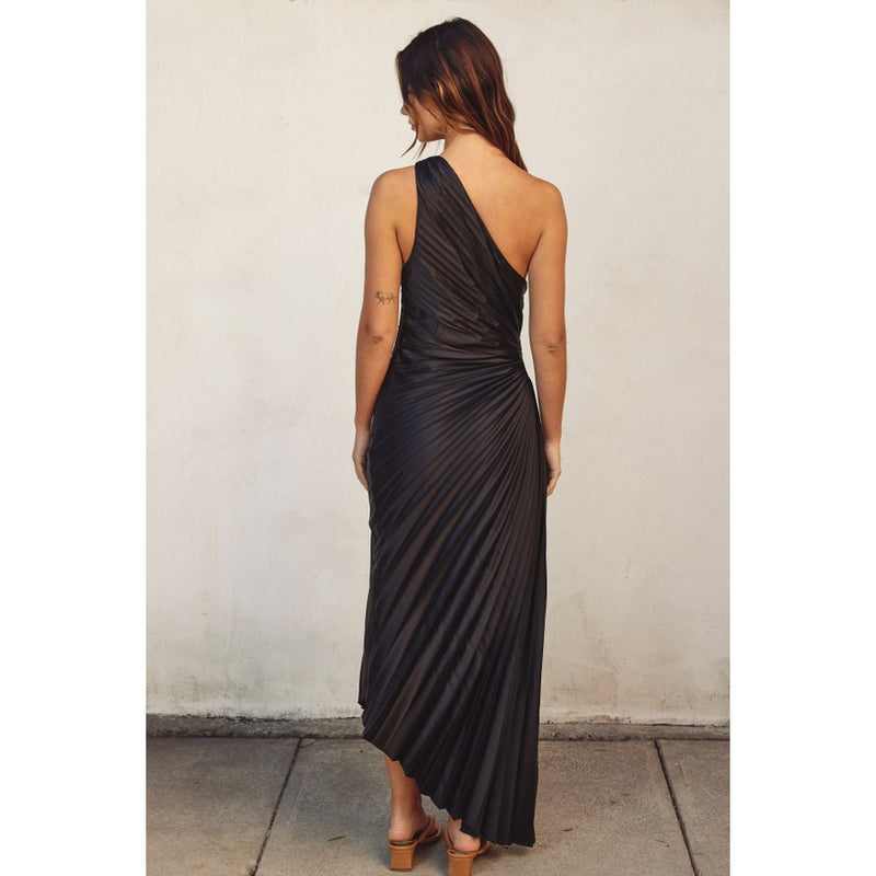 Valencia Pleated Maxi Dress-Dresses-Vixen Collection, Day Spa and Women's Boutique Located in Seattle, Washington