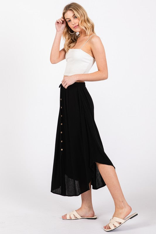 Real Love Button Maxi Skirt-Skirts-Vixen Collection, Day Spa and Women's Boutique Located in Seattle, Washington