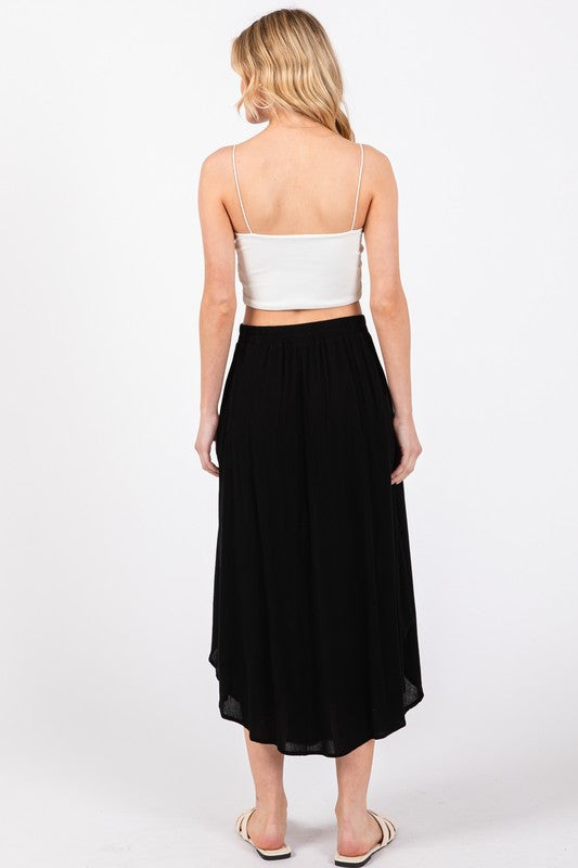 Real Love Button Maxi Skirt-Skirts-Vixen Collection, Day Spa and Women's Boutique Located in Seattle, Washington