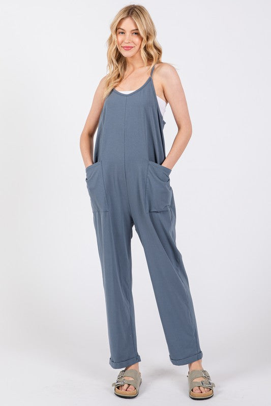 Hippie Cami Jumpsuit-Jumpsuits-Vixen Collection, Day Spa and Women's Boutique Located in Seattle, Washington