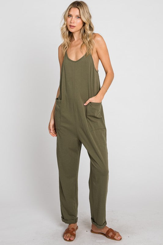 Hippie Cami Jumpsuit-Jumpsuits-Vixen Collection, Day Spa and Women's Boutique Located in Seattle, Washington