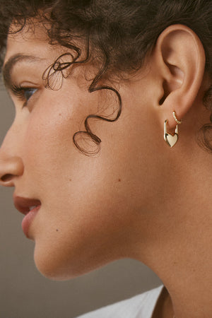 Heart Padlock Huggies-Earrings-Vixen Collection, Day Spa and Women's Boutique Located in Seattle, Washington