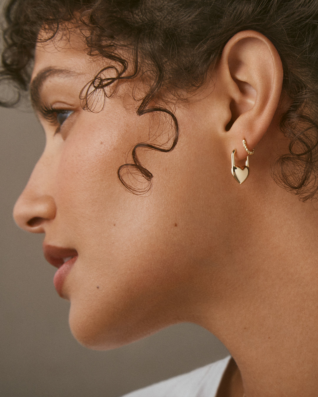 Heart Padlock Huggies-Earrings-Vixen Collection, Day Spa and Women's Boutique Located in Seattle, Washington