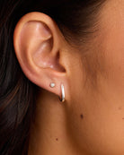 Lou Link Single Huggie-Earrings-Vixen Collection, Day Spa and Women's Boutique Located in Seattle, Washington