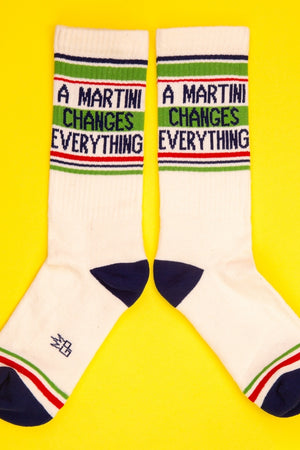 A Martini Changes Everything Gym Crew Socks-Socks-Vixen Collection, Day Spa and Women's Boutique Located in Seattle, Washington
