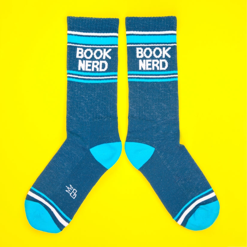 Book Nerd Gym Crew Socks-Socks-Vixen Collection, Day Spa and Women's Boutique Located in Seattle, Washington