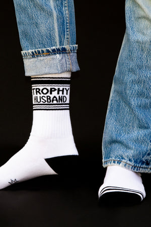 Trophy Husband Gym Crew Socks-Socks-Vixen Collection, Day Spa and Women's Boutique Located in Seattle, Washington