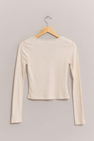 Cynthia Brushed Ribbed Button Front Top-Sweaters-Vixen Collection, Day Spa and Women's Boutique Located in Seattle, Washington