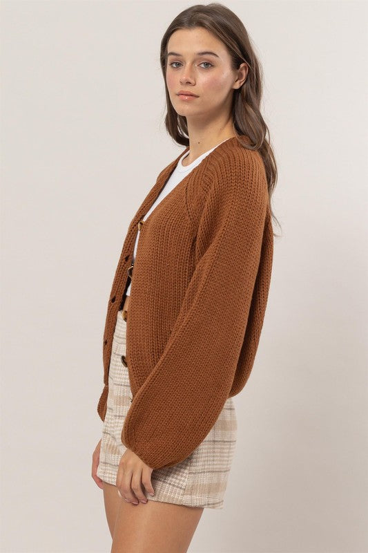 Adara Button Cardigan-Cardigans-Vixen Collection, Day Spa and Women's Boutique Located in Seattle, Washington