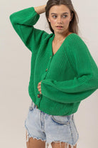 Adara Button Cardigan-Cardigans-Vixen Collection, Day Spa and Women's Boutique Located in Seattle, Washington