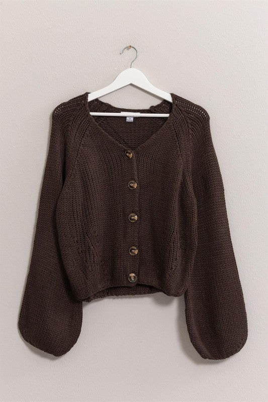 Adara Button Cardigan-Cardigans-Vixen Collection, Day Spa and Women's Boutique Located in Seattle, Washington