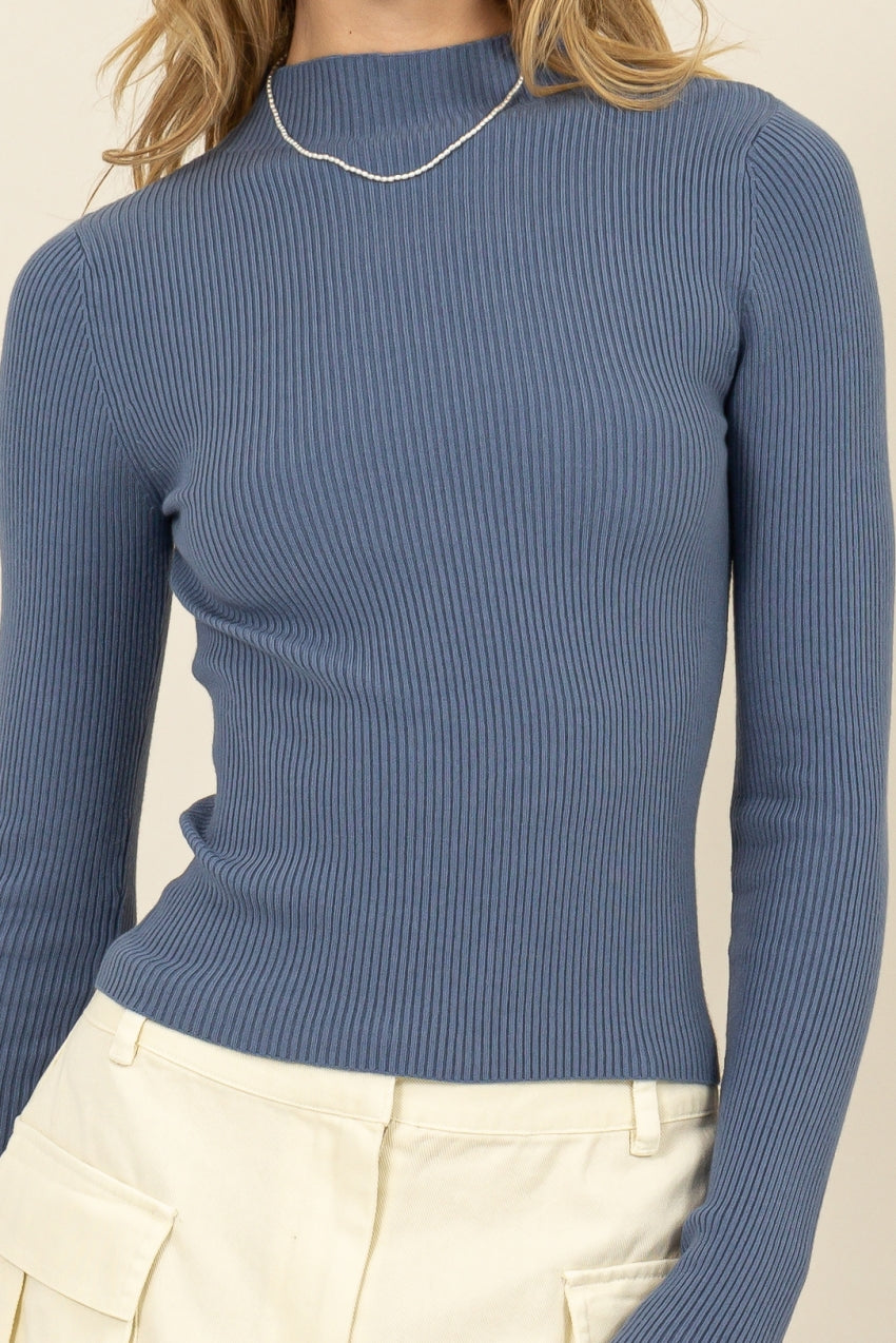 Daphne Mock Neck-Sweaters-Vixen Collection, Day Spa and Women's Boutique Located in Seattle, Washington