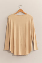 Verona Draped Top-Long Sleeves-Vixen Collection, Day Spa and Women's Boutique Located in Seattle, Washington